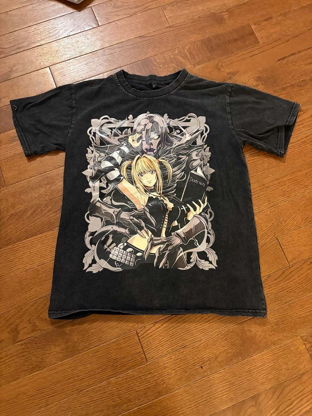 Death Note Misa Amane Graphic T-Shirt Size S Black Anime Merch